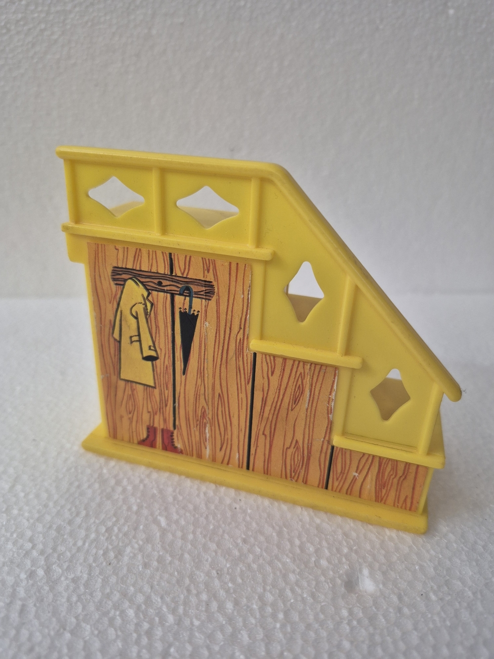 Vintage Fisher-Price Yellow Plastic Dollhouse Staircase for Family House Toy